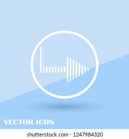White arrow icon symbol vector