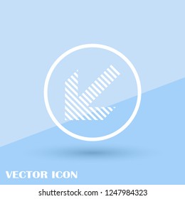 White arrow icon symbol vector