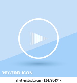 White arrow icon symbol vector