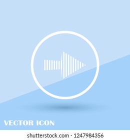 White arrow icon symbol vector