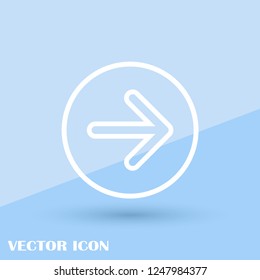 White arrow icon symbol vector