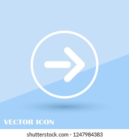 White arrow icon symbol vector