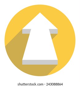 White arrow icon. Vector illustration