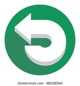 White arrow icon . Vector illustration