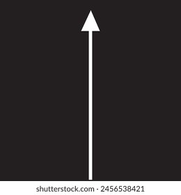 up white arrow isolated on a black background
