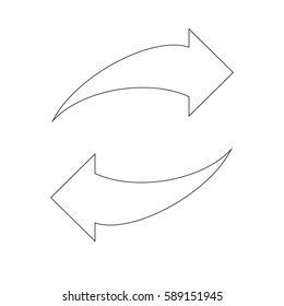 white arrow on a white background reboot