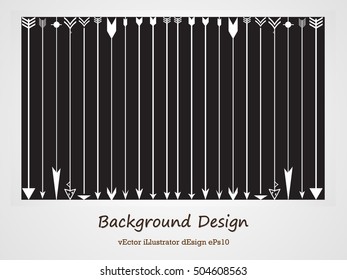 White arrow on black background. Vector illustrator design.