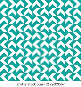 White Arrow Pattern On Green Background. Colorful Modern Backdrop Design. Up And Down, Left And Right Direction Pattern On Green Background.