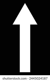Weißer Pfeil nach oben und schwarzer Hintergrund. Abstraktes Hintergrund-Symbolmuster mit isolierten