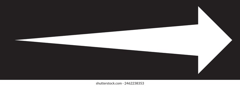 White arrow to the  right vector, isolated. EPS 10