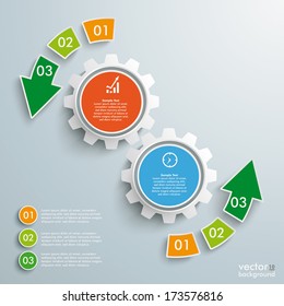 White arrows on the grey background. Eps 10 vector file.