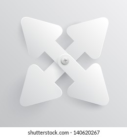 White arrows vector illustration