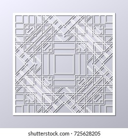 White art deco ornamental background. Template for design. Vector illustration eps10