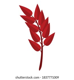 White ash autumn leaf icon. Cartoon of white ash autumn leaf vector icon for web design isolated on white background