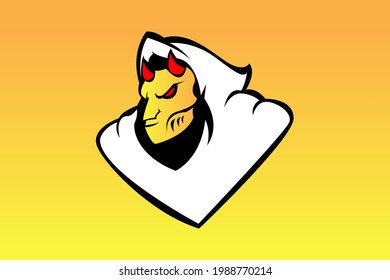 WHITE ASSASIN MASCOT LOGO VEKTORGRAFIK