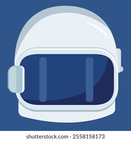 White astronaut helmet on background