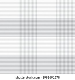 White Asymmetric Plaid textured seamless pattern suitable for fashion textiles and graphics