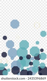 White Atom Background Transparent Vector. Cell Technical Texture. Business Illustration. Dark Blue Honeycomb Chemical. Geometric Backdrop.