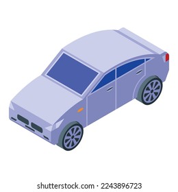 White auto paint icon isometric vector. Car service. Body gun