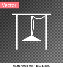 White Automatic irrigation sprinklers icon isolated on transparent background. Watering equipment. Garden element. Spray gun icon.  Vector Illustration