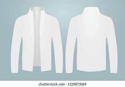 White  autumn jacket. vector illustration