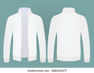 White  autumn jacket. vector illustration