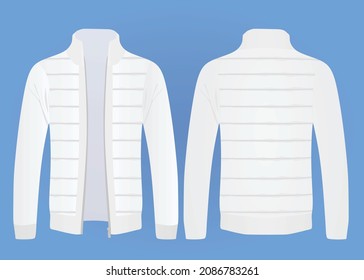 White  autumn jacket. vector illustration