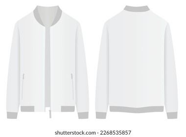 White  autumn jacket. vector illustration