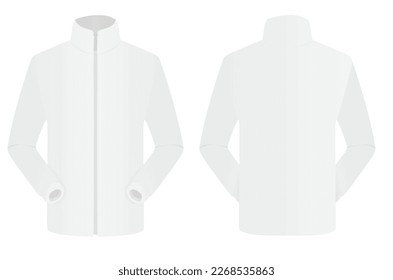 White  autumn jacket. vector illustration