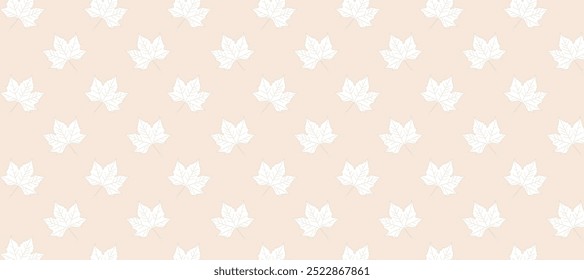 White autumn leaves in the beige background