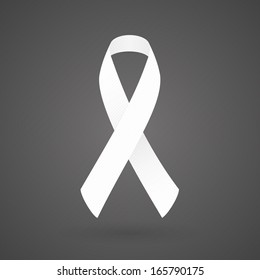 White Awareness Ribbon