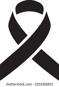 White awareness ribbon. white awareness ribbons of common all cancer. Health concept. Gray and silver support ribbons for awareness campaigns and charities like