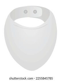 White baby apron. vector illustration