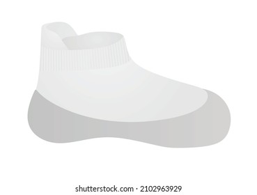 White baby shoe. vector illustration