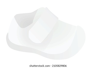 White baby shoe. vector illustration