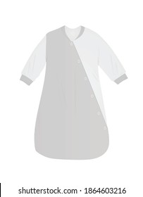 White baby sleeping sack. vector