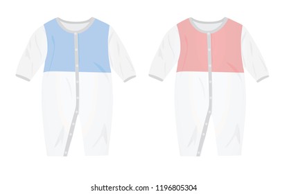 White baby suit. vector illustration