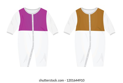 White baby suit. vector illustration