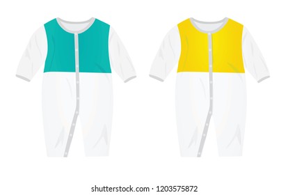 White baby suit. vector illustration