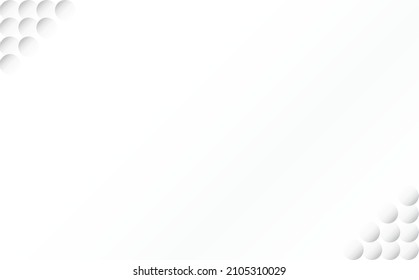 White background with 3d circle in the corner. Abstract background with copy space. Suitable for cover.