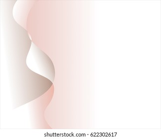 white background with a 3d wave curve line of skin tone colors simple and gentle clear