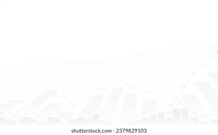 White background about financial economy, economic growth graph. Currency chart, vector illustration.