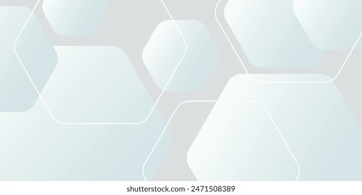 Ilustración vectorial de arte abstracto de fondo blanco con forma hexagonal