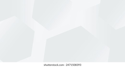 White background abstract art vector illustration with hexagon shape