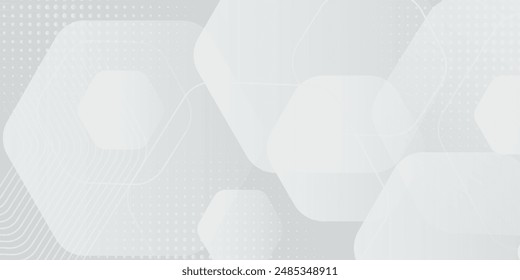 White background abstract art vector illustration with shapes