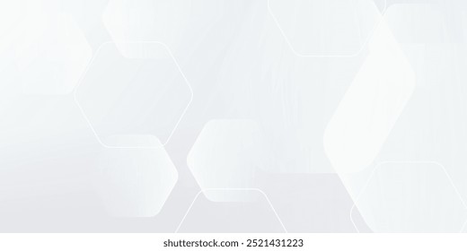 White background abstract art vector illustration with hexagon shape