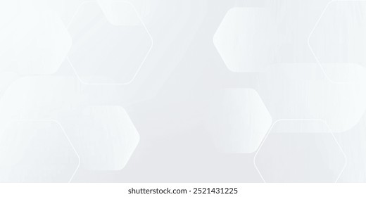 White background abstract art vector illustration with hexagon shape