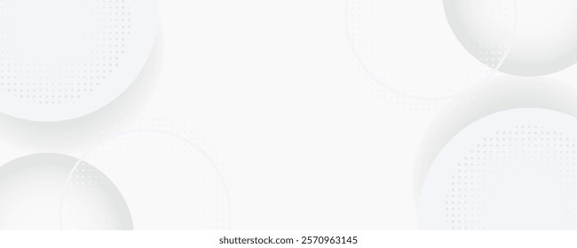 White background abstract art vector illustration with shapes. White vector presentation background for poster, banner,