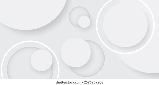 White background abstract art vector illustration with shapes. White vector presentation background for poster, banner, wallpaper. Eps10