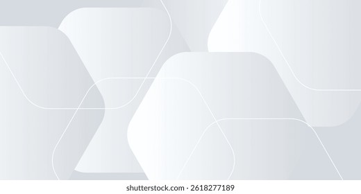 Ilustración vectorial de arte abstracto de fondo blanco con Vector de forma hexagonal eps10